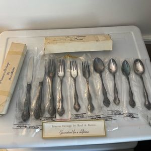 Vtg 10 Pc Princess Heritage By Reed & Barton Silver Plate Flatware See Photos.